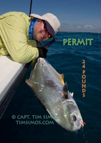 Nice permit charter fishing Vero Beach